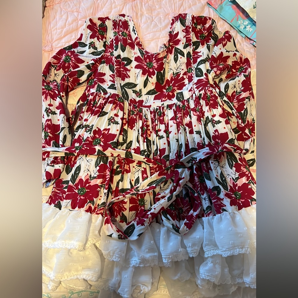 SweetHoney Poinsettia Dress size 5
